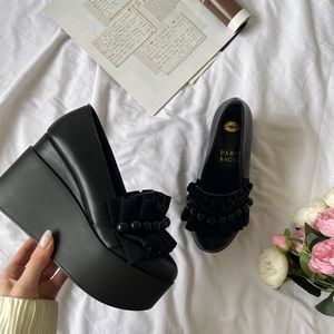 Black platform shoes